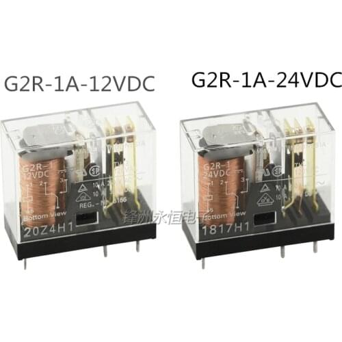 2PCS/LOT Power relay G2R-1A-12VDC G2R-1A-24VDC 4PIN 10A a group of normally open G2R-1A-E-12VDC G2R-1A-E-24VDC 6PIN 16A