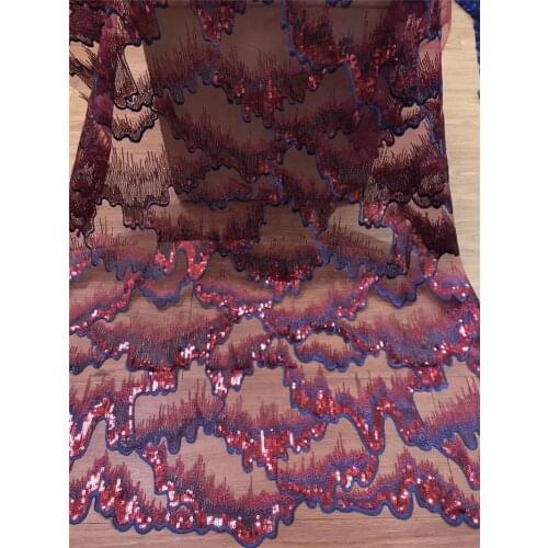 African Lace Fabric High Quality Sequin Lace Fabric For Wedding French Net Lace Sequin Fabric 5yard/lot BZL-1217.8