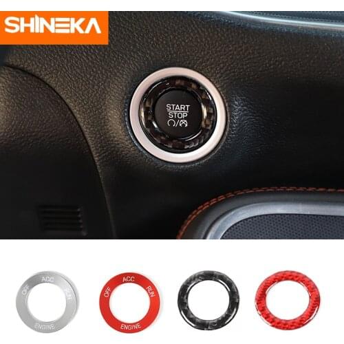 SHINEKA Accessories for Dodge Charger 2010+ Car Engine Start Stop Button Switch Trim Cover Sticker for Dodge Challenger 2010