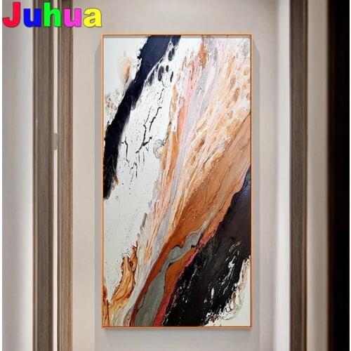 Brown ink Landscape diamond embroidery Sale, 5 d diy painting diamond abstract Scenery Diamond Mosaic Full Square Round drill