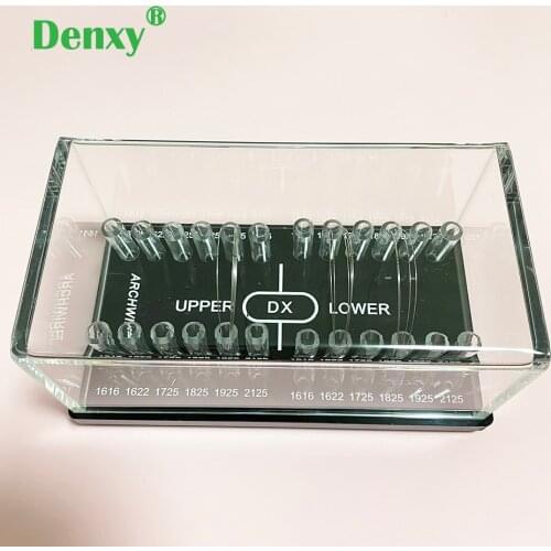 Denxy 1pc Dental Orthodontic Rectangular Archwire box Acrylic Dispenser Placing Box arch wires holder Orthodontic Bracket