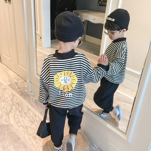 Striped Boys Autumn Toddler Baby Boys Sweatshirts Tops Kids Long Sleeve T-shirt Sweatshirt Baby Clothes Outfits Winter Clothes