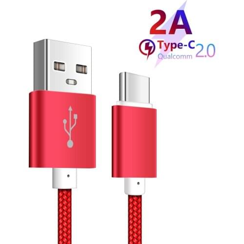 USB Cable Type C Data Cable Usb C Fast charging Sync Nylon Braided cord usb type C for Samsung LG Huawei Xiaomi Oneplus 1m 2m 3m