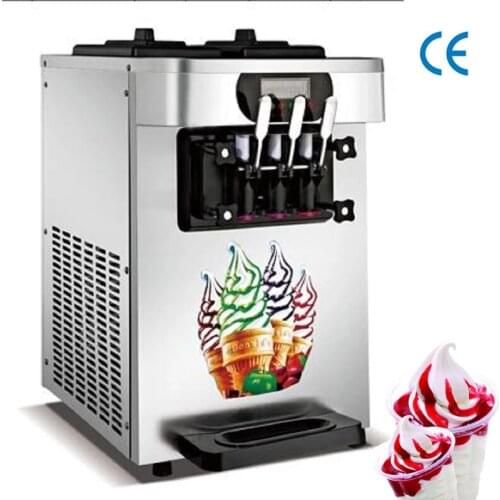 Commercial Ice Cream Machine Three Flavors LCD Panel Ice Cream Maker Stainless Steel Ice Cream Machine Vending