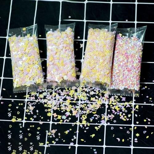 Beautiful PVC Sequins Handcraft Slime Crystal Mud Fillers Multi Cute Patterns Crystal Epoxy Materials DIY Decorative Supplies