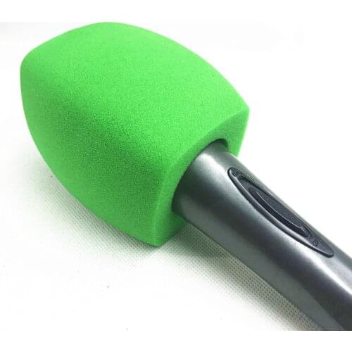 Linhuipad green Interview Mic covers windscreen Handheld microphone windshield For TV station broadcasting Video Mic Insider