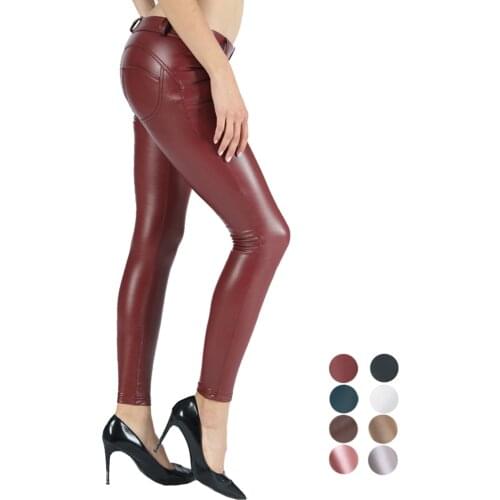 Melody Women Leggings Non-animal Leather Effect Pants Skinny Full Length Warm Winter Sports Leggings Clothing Silicon Butt Pad