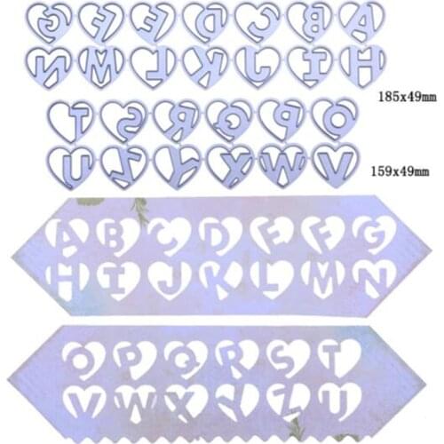 YINISE Metal Cutting Dies For Scrapbooking Stencils LOVE Capital Alphabet DIY Album Cards Decoration Embossing Folder Die Cuts