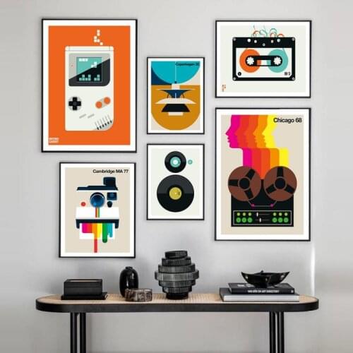Music Mixtape Audio Tape Retro Art Posters and Prints Nordic Abstract Canvas Painting On The Wall Home Decoration Living Room