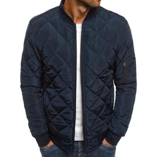 Cotton-padded Clothes Mens Pilot Jacket-Style Stylish Solid Color Versatile Jacket
