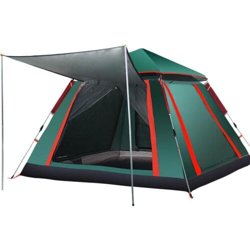 210D Oxford Cloth Outdoor 3-4 People Fully Automatic Family Outdoor Thicken Rainproof Sunscreen Coating Camping Tent