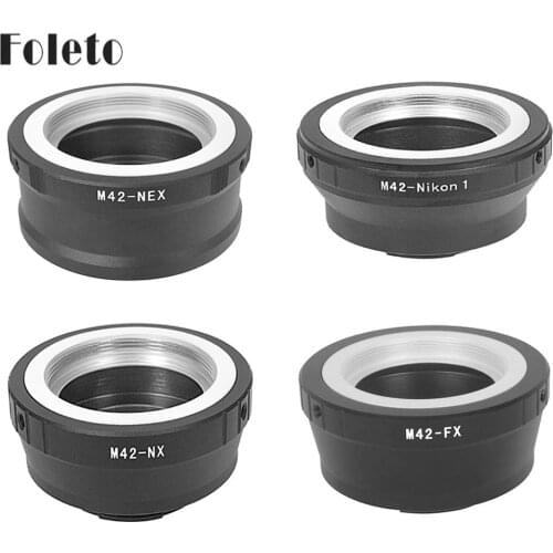 Foleto M42 Lens Adapter Ring M42 Screw Mount Lens Adapter to for sony NEX fujifilm FX sumsung NX nikon N1 dslr camera a7 j1 nx10