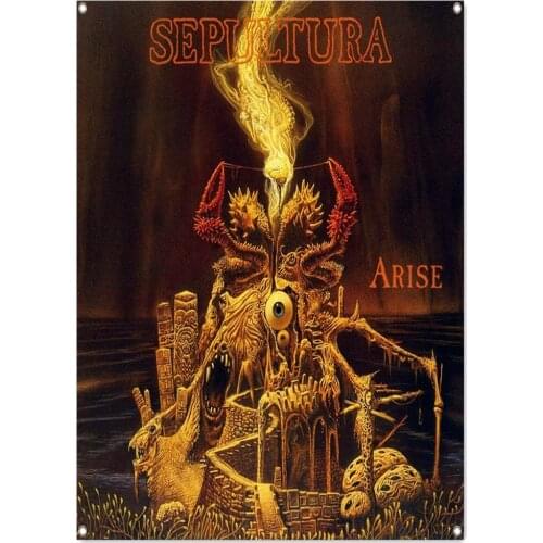 Rock Band Posters Heavy Metal Music Banners Flags Scary Bloody Art Tapestry Canvas Printing Tapestry Mural Bar Cafe Wall Decor 2