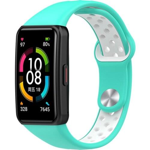 Two-Color Reverse Buckle Watch Strap Watch Band Spare Parts for HUAWEI Band6 for Honor Band6 Accessories