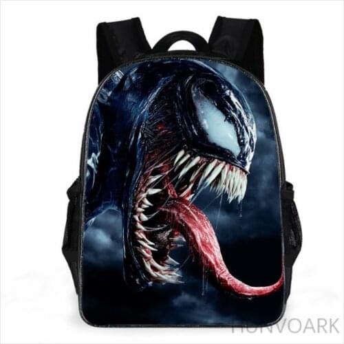 11/13/16 inch Venom 3D Printing Satchel Laptop Rucksack Backpack Student School Shoulder Bag Pencil Bag Teenager Travel