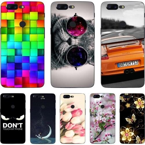 Silicone Case For Oneplus 5T Soft TPU Flower Animals Phone Case For One Plus 5 5T Coque Cover For Oneplus 5 T Full Bumper Funda
