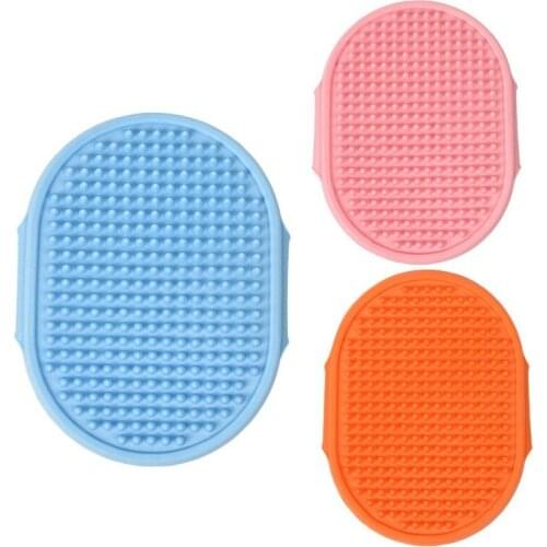 Pet Dog Cat Bath Brush Comb Soft Rubber Glove Hair Fur Grooming Massage Pets Silicone Washing Glove Kitchen Cleaning Gloves