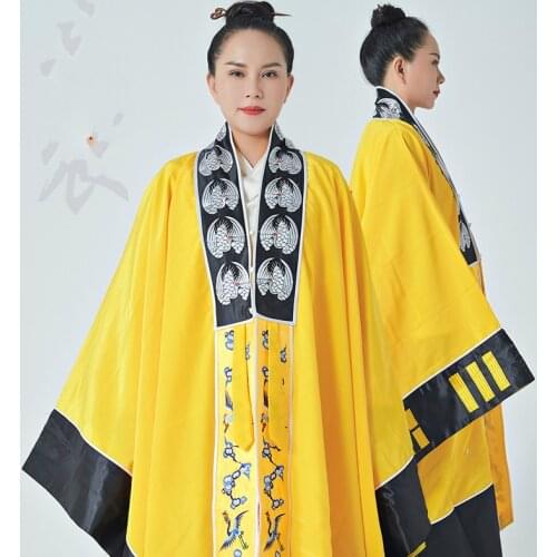 Taiwan Taoist Dharma clothing group crane collar Sutra clothing gasibao material sleeve 2020 Summer new Taoist robe Taoist