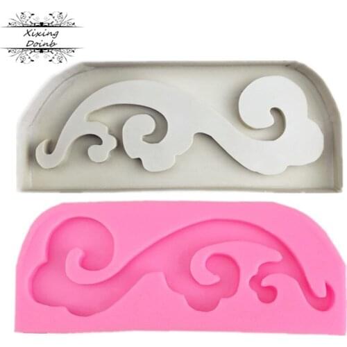 Wave shape lace silica gel mold soft candy cake decoration Tool kitchen baking mold Candy Chocolate Mold