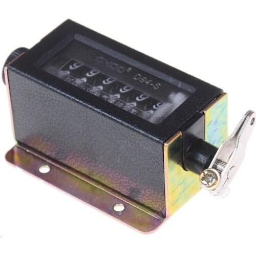 High Quality Metal + Plastic D94-S 6 Digit Resettable Mechanical Pulling Count Counter