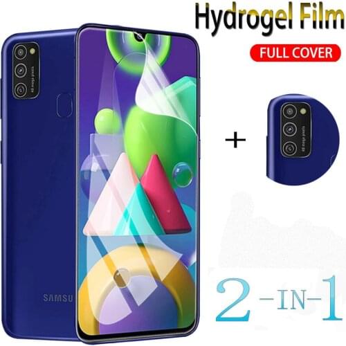 2in1 camera protective glass For Samsung M21 Protective Hydrogel for Galaxy A21s M20S A31 M31S A40 A71 glass Screen Protector