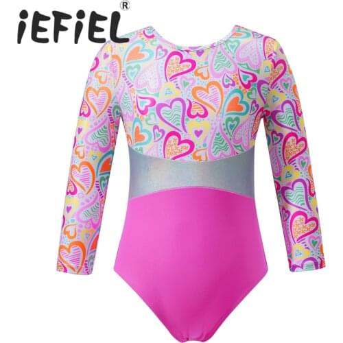 Kids Girls Child Ballet Leotard Dress Long Sleeves Kid Girl Ballet Stage Performance Dance Gymnastics Workout Bodysuit Beachwear