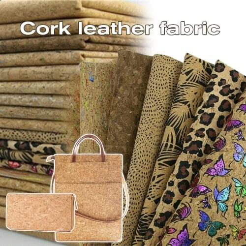 100*138cm Cork Wood Eco Leather Special Fabric Wood Grain Decoration Fabric Luggage Handbag Shoes Furniture Sewing Diy Material