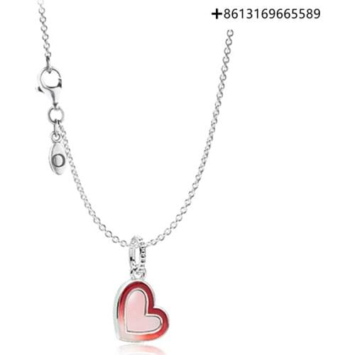 100% 925 Sterling Silver 2019 Valentines Day At First Sight ZT0225 Love String Necklace Set
