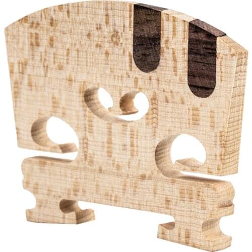 10x Ebony Insert E A Strings Wooden Violin Bridge for 4/4 Violin Parts Accs