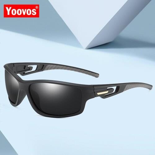 Yoovos 2021 Fashion Sunglasses Men High Quality Polarized TR90 Goggle Mirror Driving Sun Glasses Brand Designer Sunglass UV400
