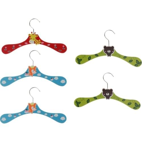 5x Wooden Clothes Hanger Rack Clothing Garment Hook For Pet Dog Cat Puppy