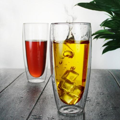 650ml Drinking beer big glasses Wine Double wall glass cup Water cups Tea juice mug Creative coffee juice mugs drinkware 2020