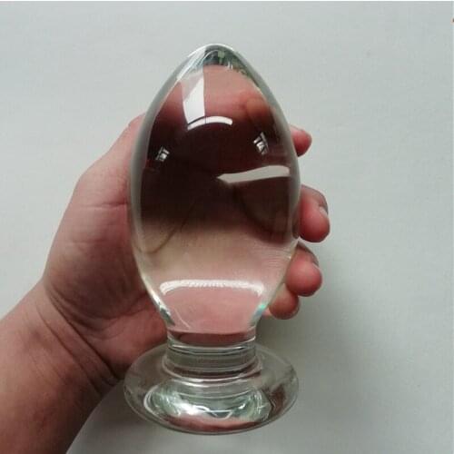 70mm Huge Big Glass Anal Plug Balls Anus Dilator Vaginal Ball Anal Expander Transparent Glass Butt Plug Large Adult Sex Toys