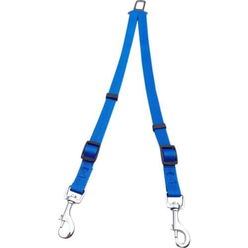 Pet Dog Car Safety Belt Leash Adjustable Double-head Nylon Dog Safety Collar Seat Belt For Two Dogs Pet Travel Accessories