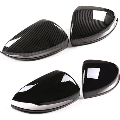 Car Styling Door Mirror Frame Cover Decoration Carbon Fiber Sticker For Mercedes Benz C/E/S Class GLC 2015-18 W205 W213 RHD LHD