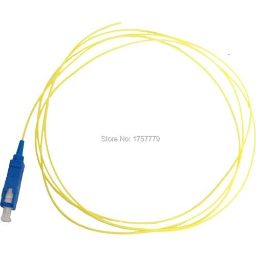 Free Shipping 50pcs/lot Singlemode Simplex PVC 0.9mm 1.5 Meter SC/UPC Fiber Optic Pigtail SC/UPC Pigtail