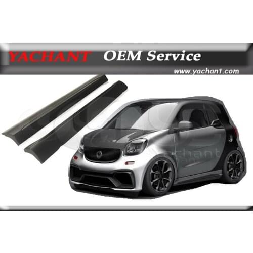 Car-Styling Fiber Glass FRP Bodykit Side Skirts Fit For 2015-2017 Smart Fortwo C453 AMG Style Side Skirts