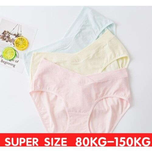 Large size maternity belly pregnant panties 2 PCS low Waist Underwear pants