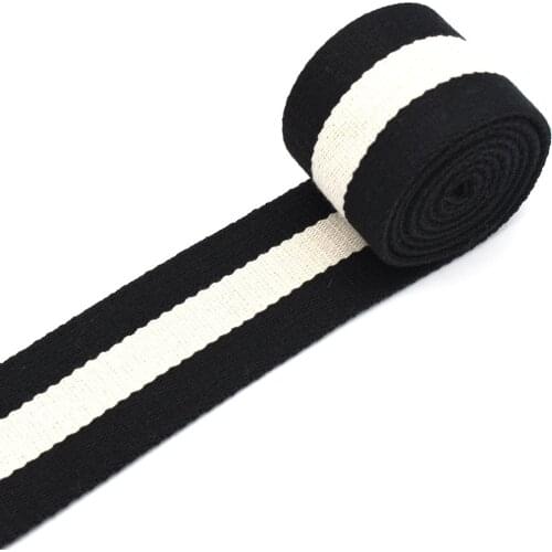 2"Black Webbing Belt Bag Ribbon Handbag Webbings Striped Webbing Dog Collar Webbing Leash Ribbon DIY Garment Textile Sewing
