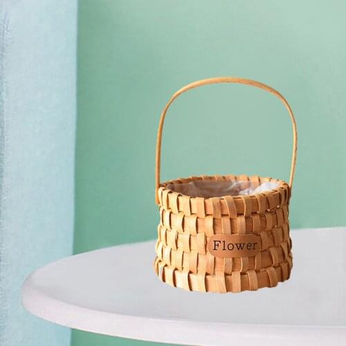 Decorative ing Rattan Woven Flower Hand Baskets Pinic Storage Containers for Tabletop Home Hotel Garden Livingroom