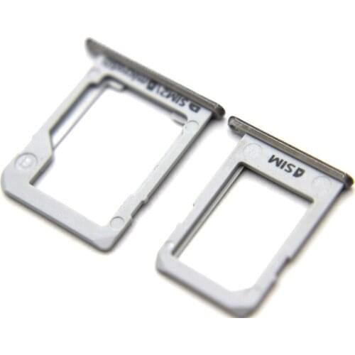 10 set SIM Card Tray Holder + Micro SD Tray Slot Adapters For Samsung Galaxy E5 E500 E7 E700 Repair Parts Silver Color