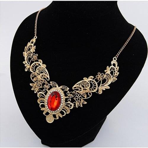 Crystal Necklaces & Pendants Collier Femme For Women 2017 Fashion Boho Colar Vintage Maxi Accessories Jewelry Collar Bijoux 041