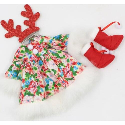 Blyth doll A set of Santa deer dress Christmas cosplay outfit for 1/6 Joint bjs icy dbs