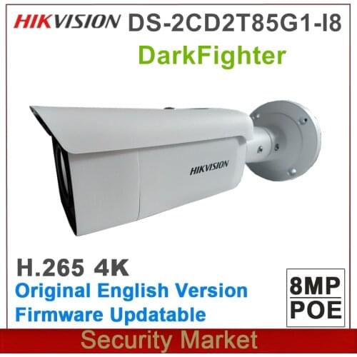 Original Hikvision DS-2CD2T85G1-I8 Replace DS-2CD2T85FWD-I8 8MP Network Bullet POE IR 80m IP CCTV Metwork Camera