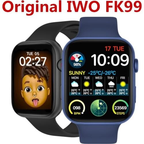 Original IWO FK99 Smart Watch 2021 Men Women 44MM 1.75 Inch Bluetooth Call Heart Rate Monitor FK88 Upgrade Smartwatch PK IWO W56