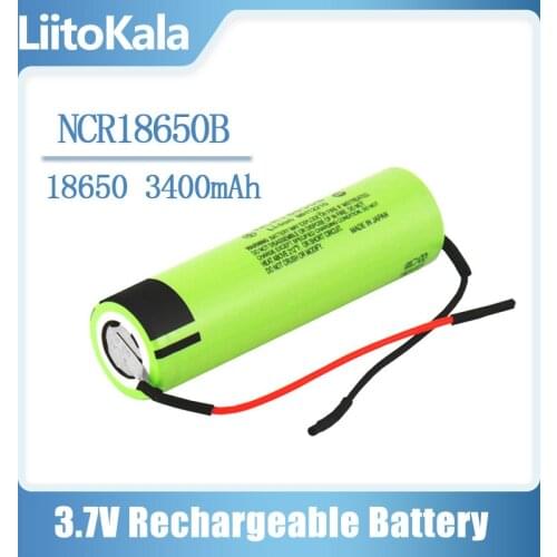 Liitokala new original NCR18650B 3.7V 3400mAh 18650 rechargeable lithium battery for mobile power battery + DIY Linie