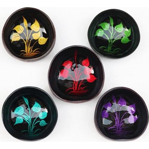 Coconut Shell Bowl Candy Sald Rice Food Tray Key Holder Storage Container Decor