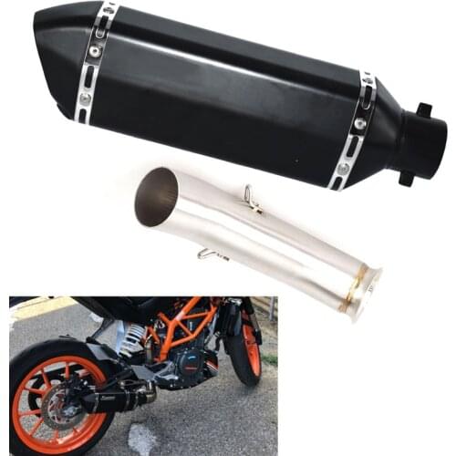 For KTM RC390 DUKE 390 DUKE 125 2016-2018 RC 390 Motorcycle Exhaust Full System with exhaust with db killer with stickers