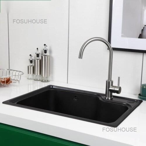 Sink Large Single Kitchen Sink 304 Stainless Steel Sink Single Domestic Sink Set kitchen faucets accessories