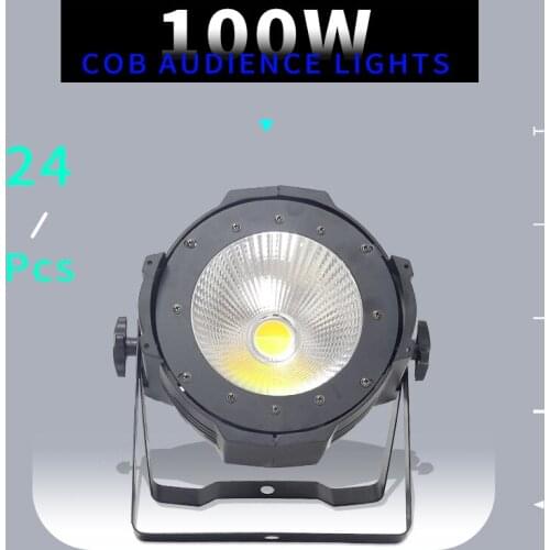 24units LED Par COB Light 100W High Power Aluminium DJ DMX Led Beam Wash Strobe Effect Stage Lighting,Cool White and Warm White